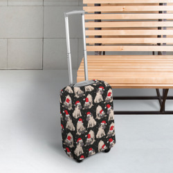 Чехол для чемодана 3D Новогодние мопсы - фото 2