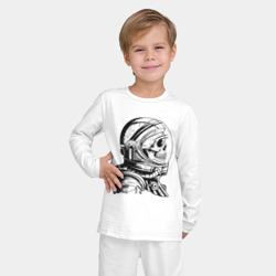Детская пижама с лонгсливом хлопок Скелет астронавт - фото 2