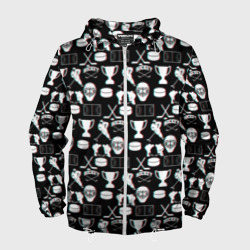 Мужская ветровка 3D Хоккей glitch