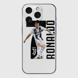 Чехол для iPhone 15 Pro силиконовый с защитой камеры Ronaldo the best