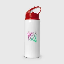 Бутылка для воды с трубочкой Alan Walker