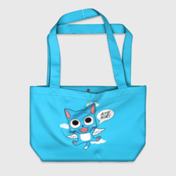 Пляжная сумка 3D Happy cat