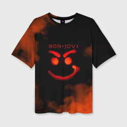 Женская футболка oversize 3D Bon Jovi