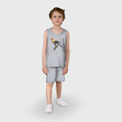Детская пижама с шортами хлопок Попугай аратинга - фото 2