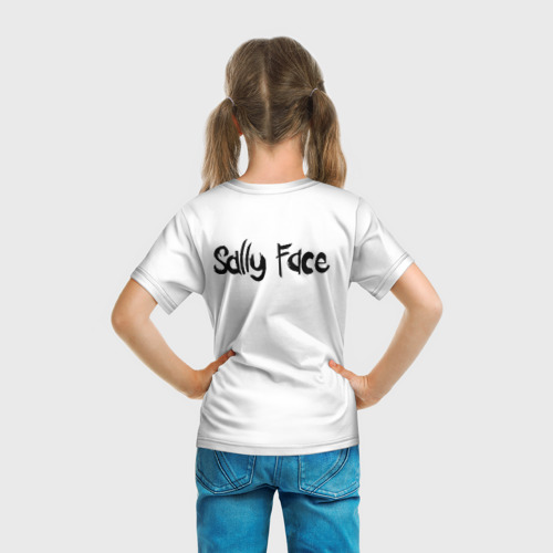 Детская футболка 3D Sally Face (Спина), цвет 3D печать - фото 6