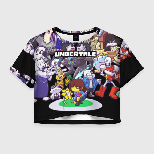 Женская футболка Crop-top 3D Undertale, цвет 3D печать