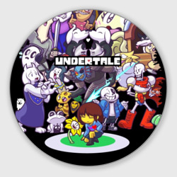 Круглый коврик для мышки Undertale