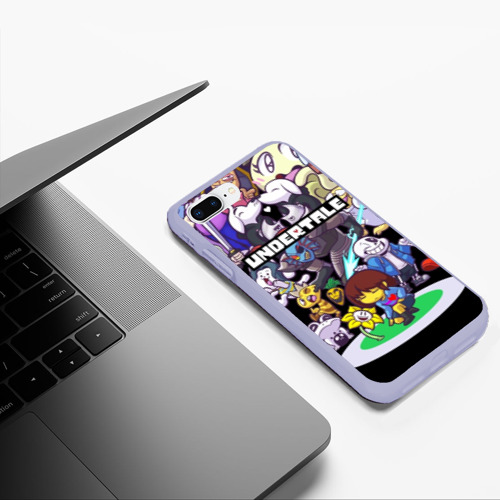 Чехол для iPhone 7Plus/8 Plus матовый Undertale, цвет светло-сиреневый - фото 5