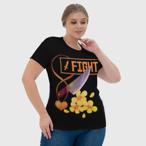 Женская футболка 3D с принтом FIGHT, фото #4