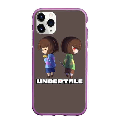 Чехол для iPhone 11 Pro Max матовый Undertale, цвет фиолетовый