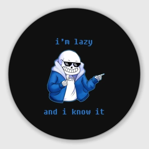 Круглый коврик для мышки Undertale