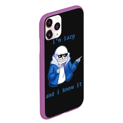 Чехол для iPhone 11 Pro Max матовый Undertale, цвет фиолетовый - фото 3