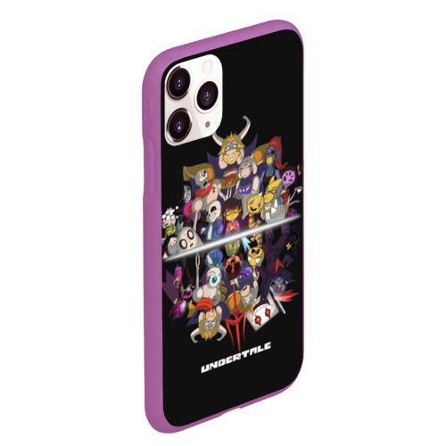 Чехол для iPhone 11 Pro Max матовый Undertale, цвет фиолетовый - фото 3