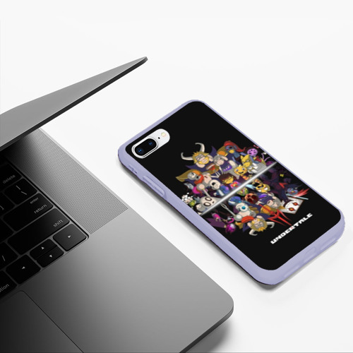 Чехол для iPhone 7Plus/8 Plus матовый Undertale, цвет светло-сиреневый - фото 5