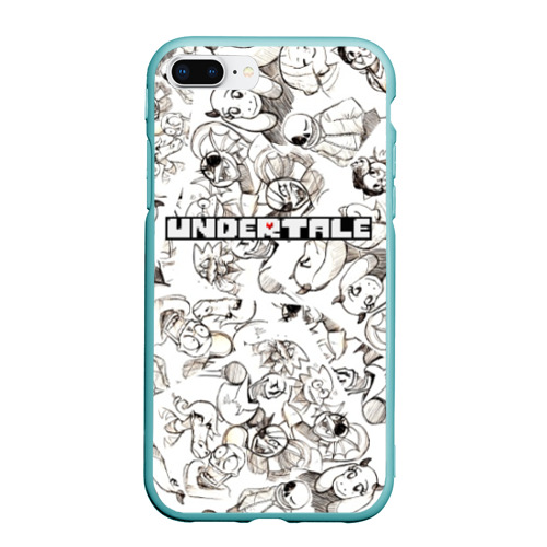 Чехол для iPhone 7Plus/8 Plus матовый Undertale, цвет мятный