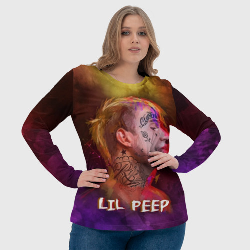 Женский лонгслив 3D Lil Peep ART, цвет 3D печать - фото 6