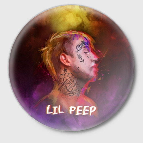 Значок Lil Peep ART, цвет белый