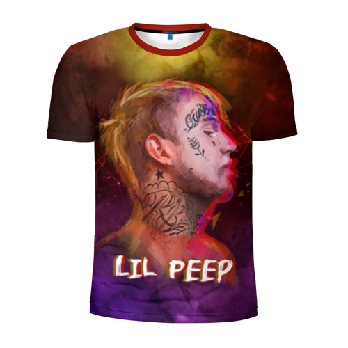 Мужская футболка 3D спортивная Lil Peep ART Фото 01 Мужская футболка 3D спортивная Lil Peep ART Фото 01