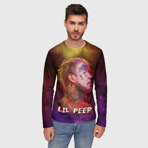 Мужской лонгслив 3D Lil Peep ART, цвет 3D печать - фото 3