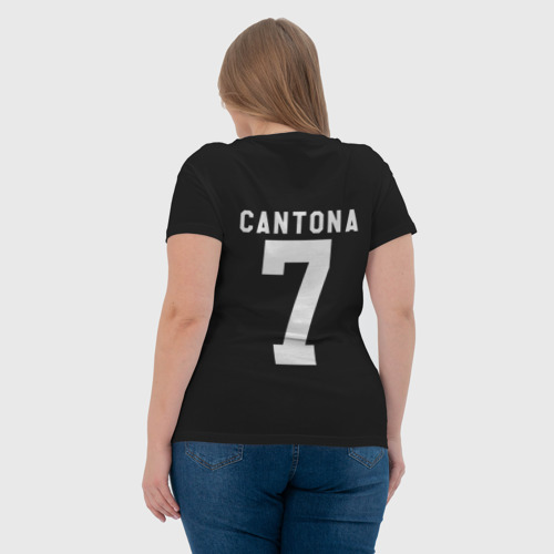 Женская футболка хлопок Эрик Кантона Ретро, цвет черный - фото 7