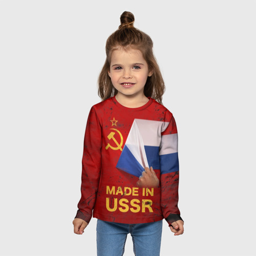 Детский лонгслив 3D Made IN USSR, цвет 3D печать - фото 5