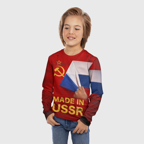 Детский лонгслив 3D Made IN USSR, цвет 3D печать - фото 3