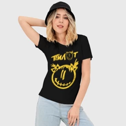 Женская футболка 3D Slim Майка и жизнь всё наизнанку - фото 2