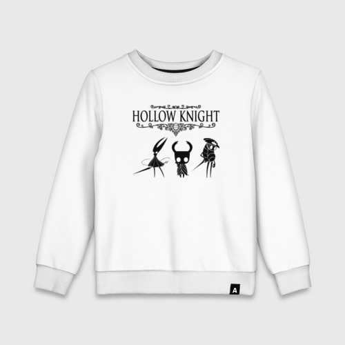 Детский свитшот хлопок Hollow knight, цвет белый