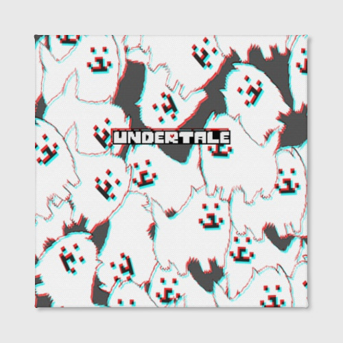 Холст квадратный Undertale Надоедливый пёс, цвет 3D печать - фото 2