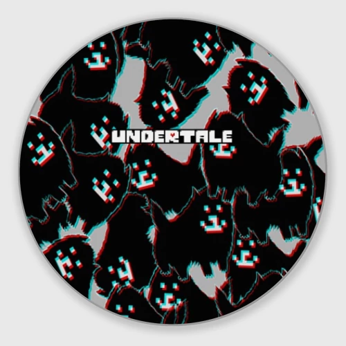 Круглый коврик для мышки Undertale Надоедливый пёс