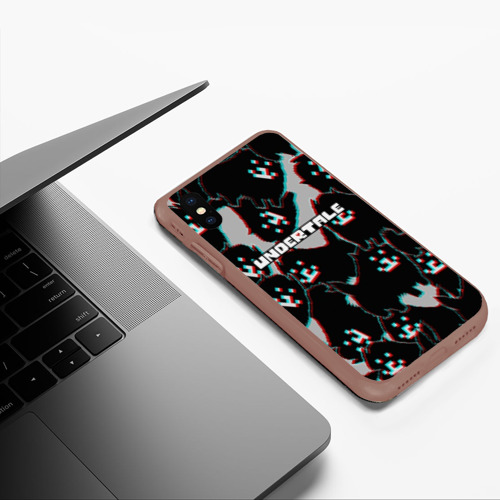 Чехол для iPhone XS Max матовый Undertale Надоедливый пёс, цвет коричневый - фото 5