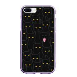Чехол для iPhone 7Plus/8 Plus матовый Чёрные коты