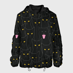 Мужская куртка 3D Чёрные коты