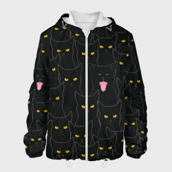 Мужская куртка 3D Чёрные коты