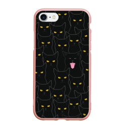 Чехол для iPhone 7/8 матовый Чёрные коты