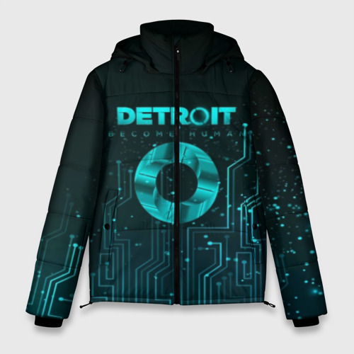 Мужская зимняя куртка 3D с принтом Detroit: Вecome Human, вид спереди #2