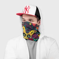 Бандана-труба 3D Мексиканский день мёртвых у кошек - фото 2