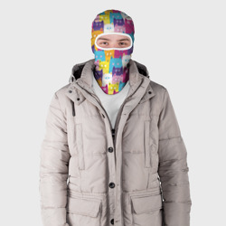 Балаклава 3D Разноцветные котики - паттерн - фото 2