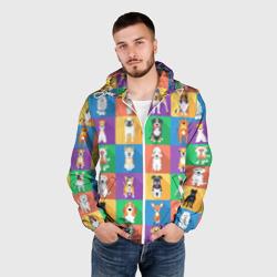 Мужская ветровка 3D Забавные собаки разных пород - фото 2