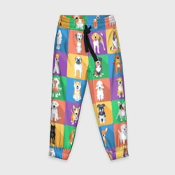 Детские брюки 3D Забавные собаки разных пород