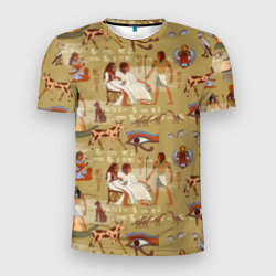 Мужская футболка 3D Slim Египетские Боги