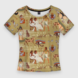 Женская футболка 3D Slim Египетские Боги