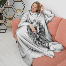 Плед с рукавами Кокер спаниель - портрет - фото 2