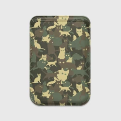 Картхолдер Magsafe магнитный Кошачий камуфляж