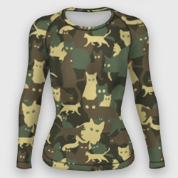 Женский рашгард 3D Кошачий камуфляж