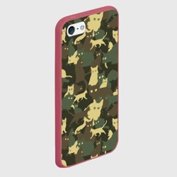 Чехол для iPhone 5/5S матовый Кошачий камуфляж - фото 2