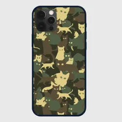 Чехол для iPhone 12 Pro Кошачий камуфляж