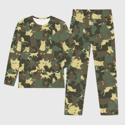 Мужской костюм для дома 3D Кошачий камуфляж