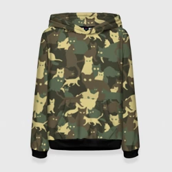 Женская толстовка 3D Кошачий камуфляж