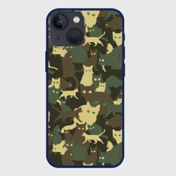 Чехол для iPhone 13 mini Кошачий камуфляж